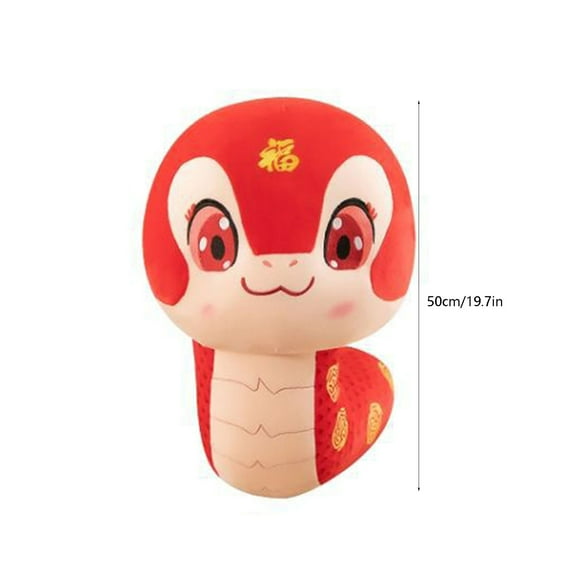 Chinese New Year Plush Snake Doll, 2025 Year of Vietnamese The Snake Mascot Snake Stuffed Animal 2025 Mascot Zodiac Plush for Spring Festival Decoration Lunar New Year Gift