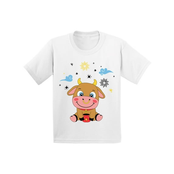 Chinese New Year - Shirts for Toddler 4t Girls Shirt Ox Year Tee 5t Boys Tshirt Two Years Old