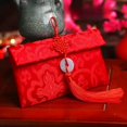 thumbnail image 1 of Chinese New Year Silk Red Envelopes, Lucky Money Red Packet, Lucky Coin Hongbao Card Envelopes Gift Wrap, for Spring Festival Birthday Wedding, 1PC, 1 of 7