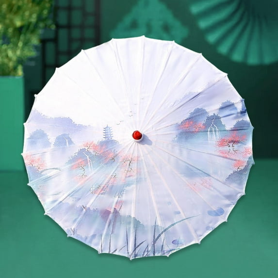 Chinese Oiled Paper Umbrella Parasol Rainproof Style D