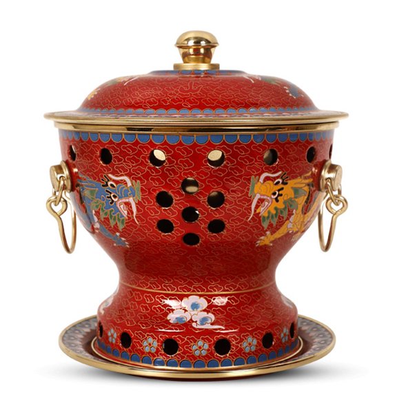 Chinese Old Beijing Hot Pot, Portable Copper with Safe Handle, Split Clean Design, Practical Brass for Daily Soup Cooking, Fit Dorm Indoor Gathering