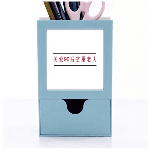 Chinese Online Words Born In 1990s Desk Supplies Organizer Pen Holder Card