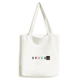 thumbnail image 1 of Chinese Online Words Character Pairing Tote Canvas Bag Shopping Satchel Casual Handbag, 1 of 3