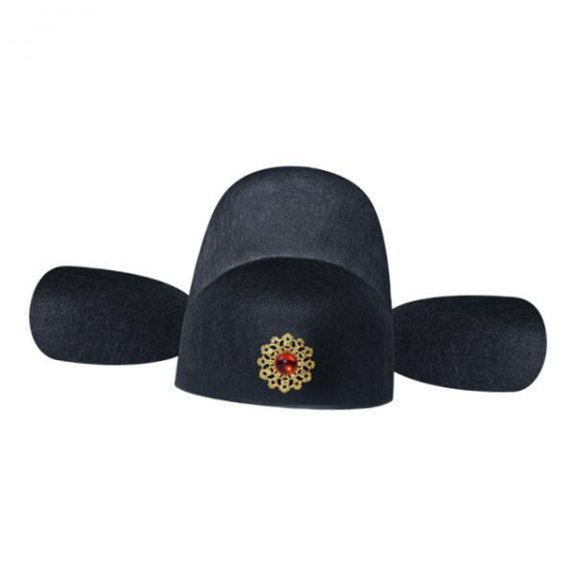 Chinese Operas Hat Ancient Scholar Hat High Top Decorative Felt Material for Adult Role Play and Stage Performance