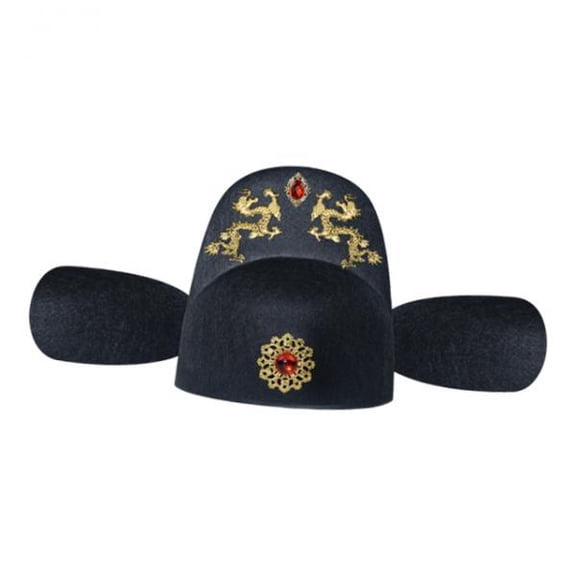 Chinese Operas Hat Ancient Scholar Hat High Top Hat Felt Material Decorative for Adult Role Play Stage Party