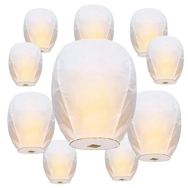 Chinese Paper Lanterns 10Pack Lanterns to Release in Heaven for Weddings Birthdays Party and
