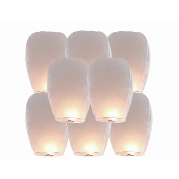 Chinese Paper Lanterns (10 Packs), Biodegradable for Festivals, Wishes, Memorials, Funerals, Birthdays & Parties