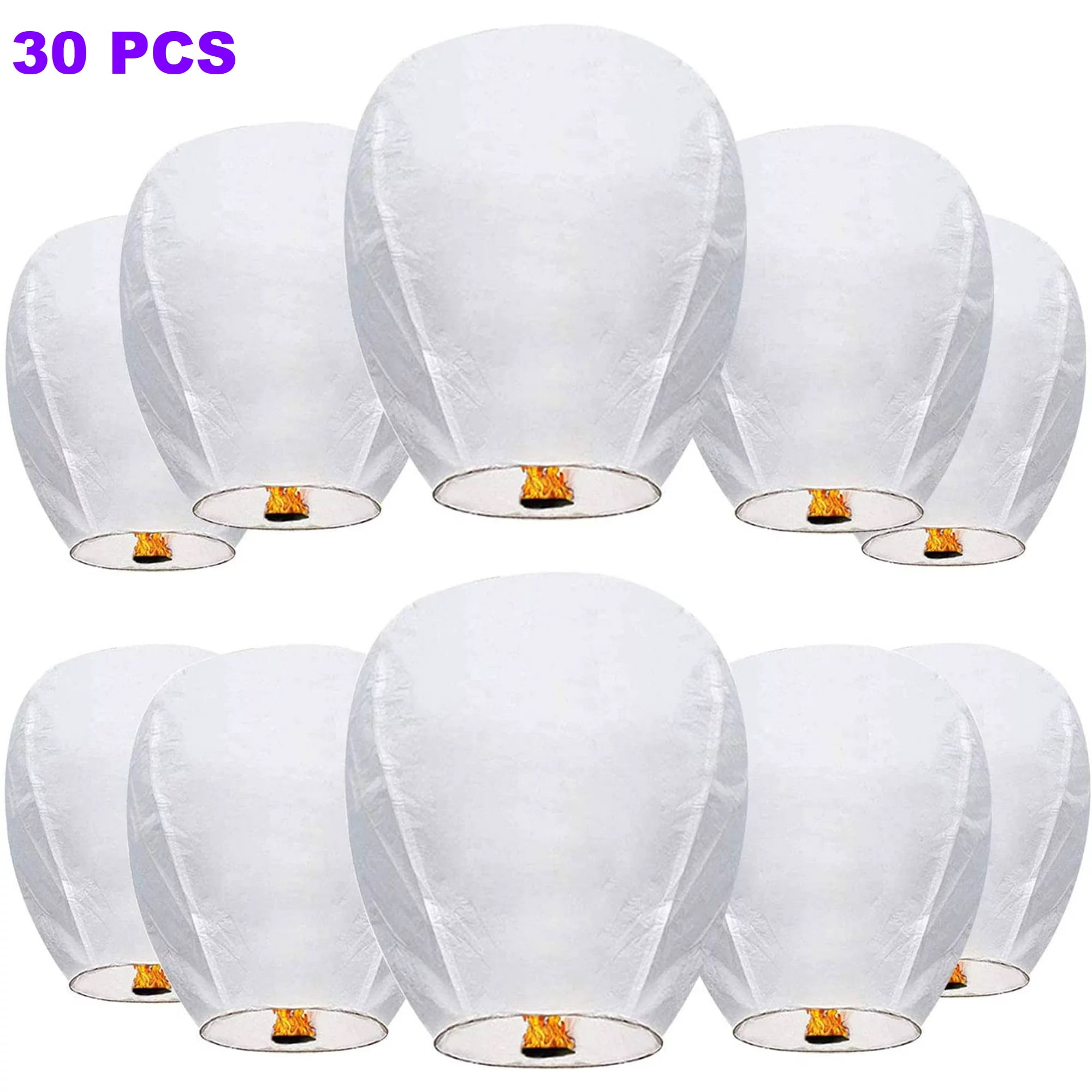 12 Pack 12 Inch White Paper Round Lanterns - Party Wedding Decoration, Hanging Tissue Paper Lanterns With Metal Frame