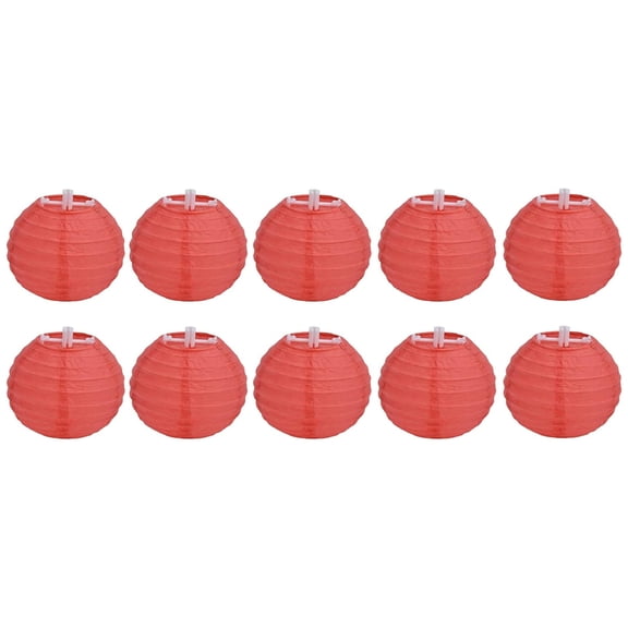 Hanging Paper Lanterns For Chinese New Year, Red Paper Lanterns Round Decor, Easy Assembly Party Decorations, Reusable Wedding Decor, Festive Decorations For Classrooms, Birthday