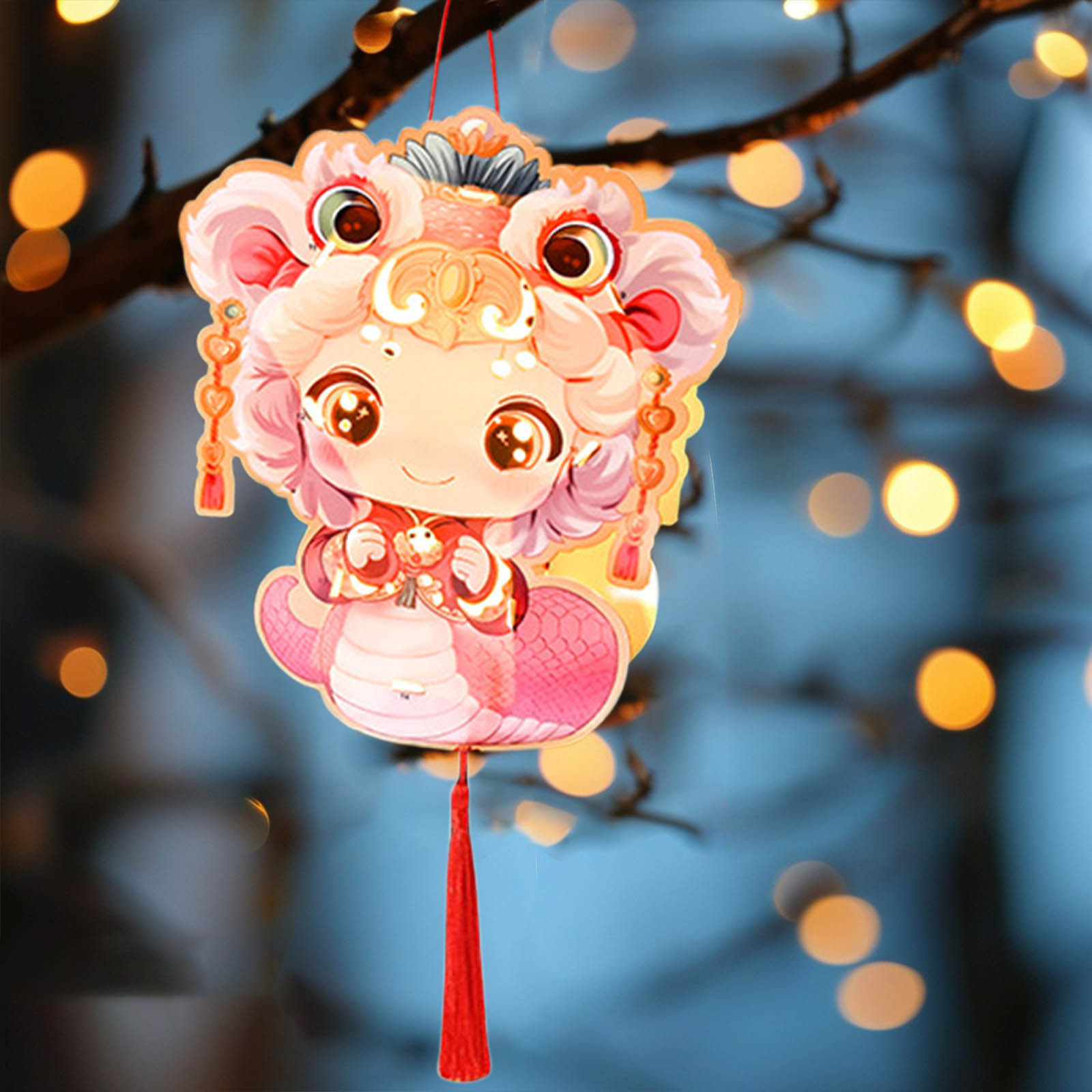 Chinese Paper Lanterns With Led Lights, The Year Of The Snake 2025 