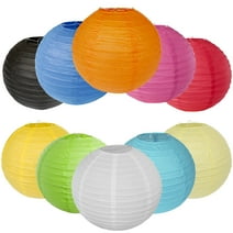 Chinese Paper Lanterns Party Decorations for Birthday, Wedding, Christmas, Home Decoration 10 pcs (Colorful）,6inch