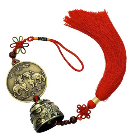 Chinese Pattern Metal Bell Lucky Feng Shui Hanging Charm Wind Chime