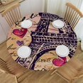 Chinese Peony Round Tablecloth Red White Blue Table Cloth Round Cover