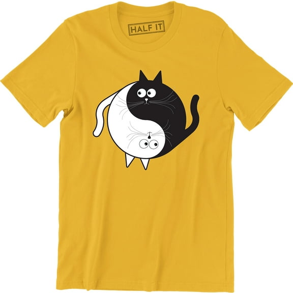 Chinese Philosophy Yin Yang Cat Animal Lover Retro Fashion Pet Men's T-dhirt T-Shirt
