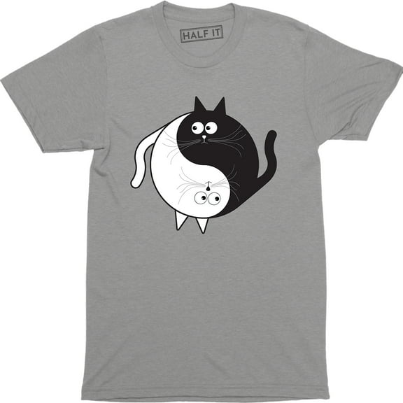 Chinese Philosophy Yin Yang Cat Animal Lover Retro Fashion Pet Men's T-dhirt T-Shirt