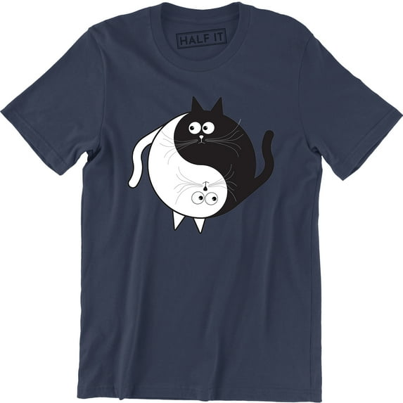 Chinese Philosophy Yin Yang Cat Animal Lover Retro Fashion Pet Men's T-dhirt T-Shirt