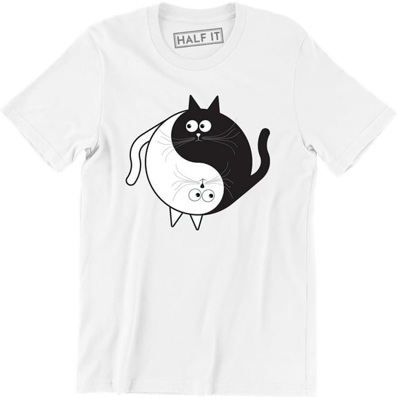Chinese Philosophy Yin Yang Cat Animal Lover Retro Fashion Pet Men's T-dhirt T-Shirt
