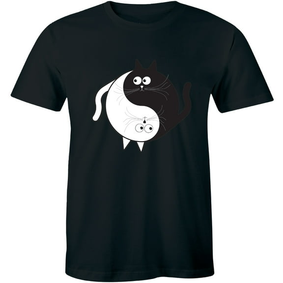 Chinese Philosophy Yin Yang Cat Animal Lover Retro Fashion Pet Men's T-dhirt T-Shirt