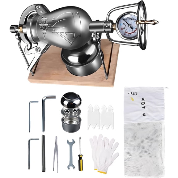 Chinese Popcorn Maker Chinese Popcorn Machine High Pressure Popcorn Popper with Valve Stainless Steel Hand Popcorn Cannon for Home Party Large 260ml