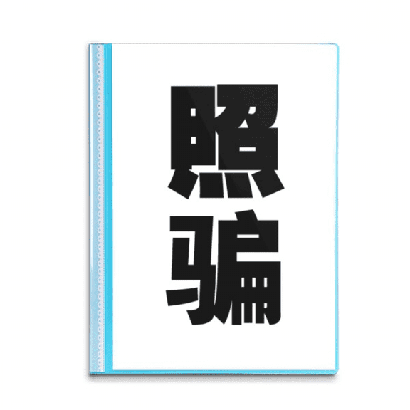 Chinese Quote Photo Trickster Book Sheet Protectors Portfolio Binder Folder