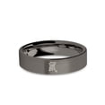 thumbnail image 1 of Chinese Rat Year Zodiac Symbol Tungsten Gunmetal Ring, Brushed, 6mm, Size 6, 1 of 2