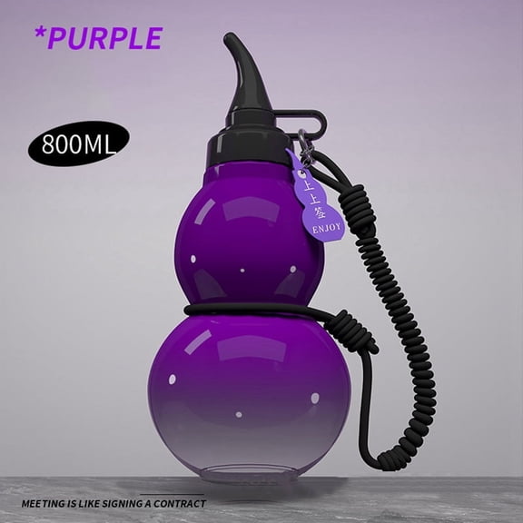 Chinese Retro-Inspired Gourd Water Bottle 800ML Gourd Water Bottle Gourd Sport Water Bottle LargeCapacity Water Bottle,D