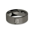 thumbnail image 1 of Chinese Rooster Year Zodiac Sign Tungsten Gunmetal Ring, Brushed, 8mm, Size 8.5, 1 of 2