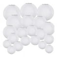 thumbnail image 1 of Chinese Round White Paper Lantern,Paper Lanterns Hanging Lanterns Wedding Party Decorations, 1 of 9