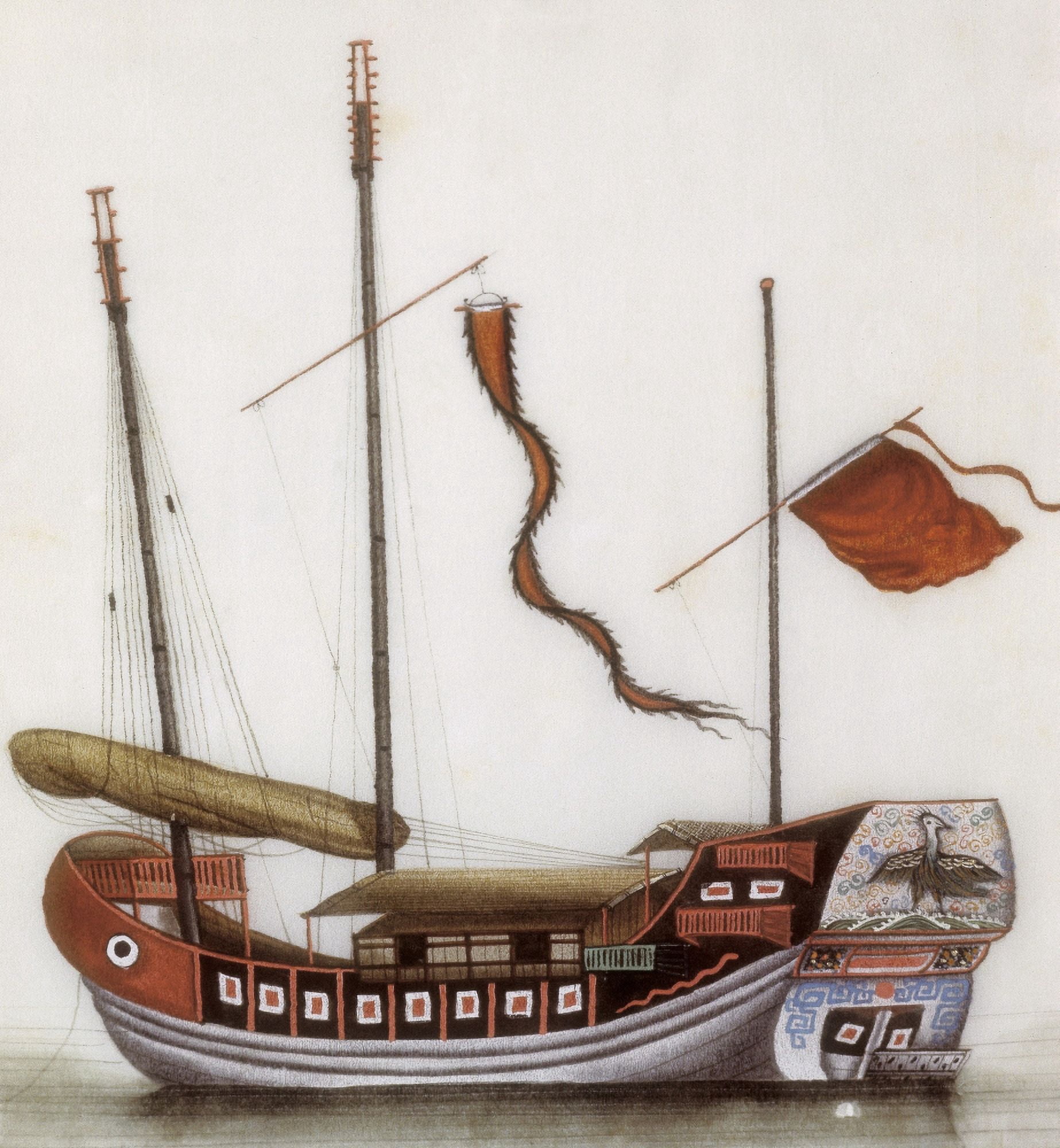 Chinese Sailing Ship (18Th C Canvas Art - (18 x 24)