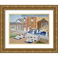 thumbnail image 1 of Chinese School 14x11 Gold Ornate Wood Framed with Double Matting Museum Art Print Titled - Scenes From Imperial Court Life. 19th Century, 1 of 4