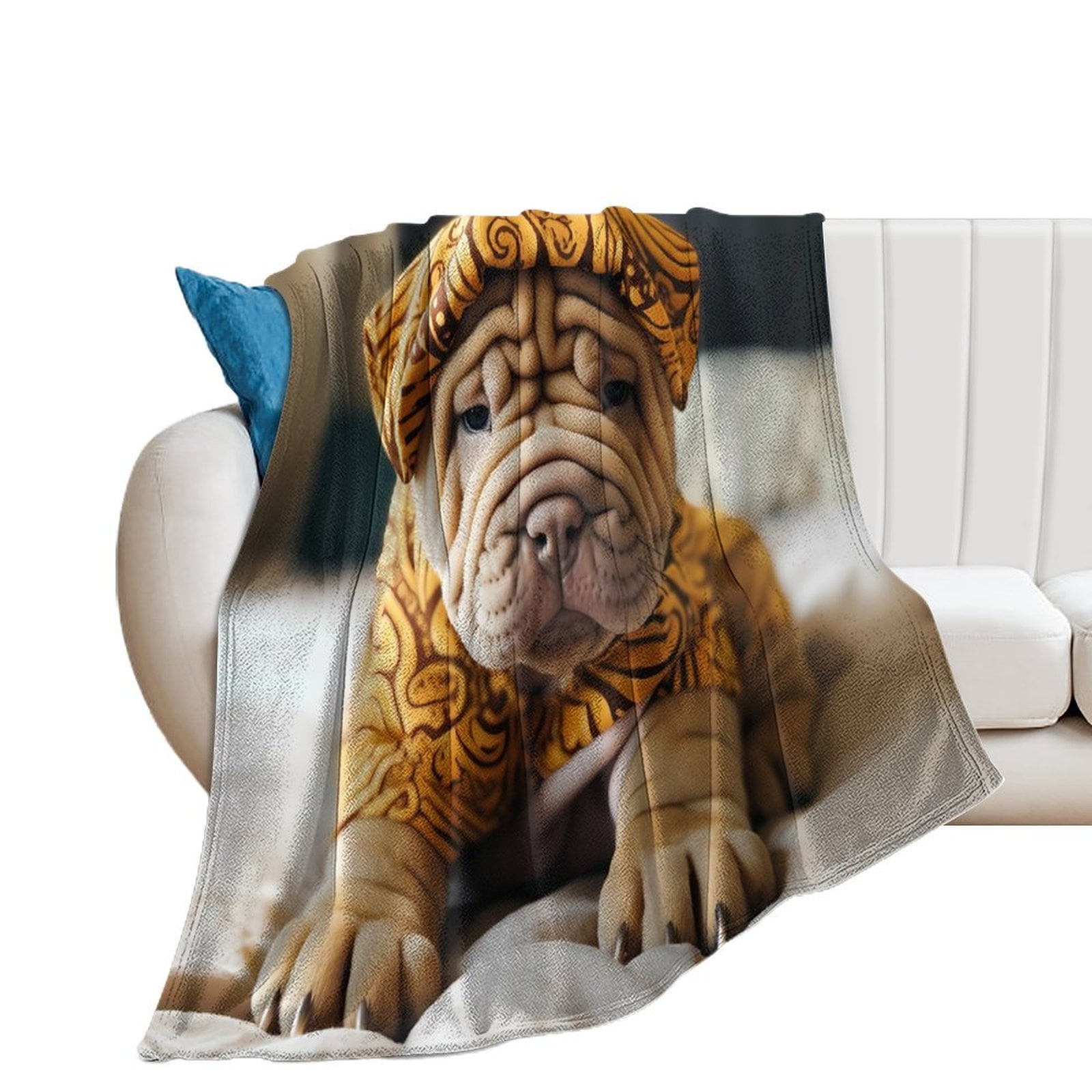 Chinese Shar Pei 3 Lightweight Bedding Fleece Throw Blanket for Couch ...