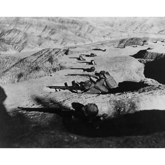 Chinese Soldiers In Fox Holes During The Second Sino-Japanese War World War 2. Ca. 1942-43. History (36