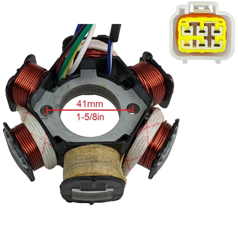 Statore Di Accensione 6 Bobine 5 Fili Per GY6 50cc-125cc | Compatibile Con ATV, Quad E Pocket Bike | Spina Femmina
