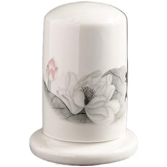 Chinese Style Ceramic Toothpick Holder with Colorful Traditional Pattern, Airtight Dispenser for Kitchen, Dining Table & Home Decor(E)