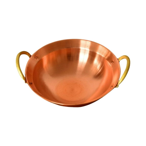 Chinese Style Copper Cooking Pot Shabu Shabu Wok with Even Heating for Kitchen Restaurant Home Use