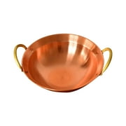 Chinese Style Copper Cooking Pot Shabu Shabu Wok with Even Heating for Kitchen Restaurant Home Use