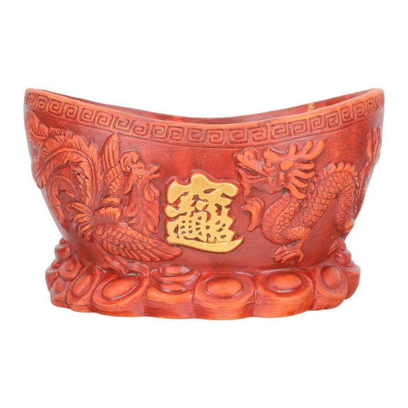 Chinese Style Embossed Ceramic Flower Pot Indoor Plant Container 1 Set