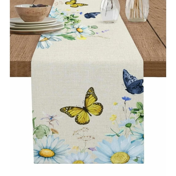 Chinese Style Flower Table Flag Elegant Yellow Leaf Plant Table Runner Home Kitchen Living Room Holiday Party Tables ration