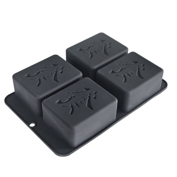 Chinese Style Fortune Mousse Cake Mold 4/9 Cavity Silicone Baking Tray For Chocolate Candle Making Traditional Design Multi Purpose Kitchen Tool