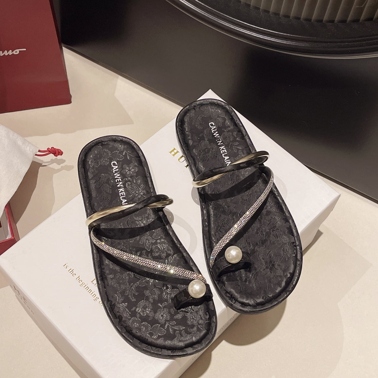 Chinese Style French Flat Sandals Women's Summer Outdoor 2024 New