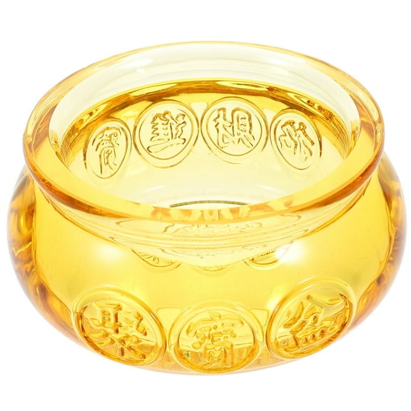 Raindrops Chinese Style Crystal Cornucopia Treasure Basin Tabletop Ornament for Dining Table Decor