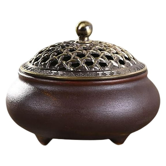 Chinese Style Holder Figurine for Yoga Bedroom Teahouse Brown