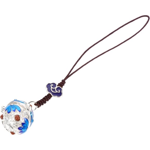 Chinese Style Hollowed Sachet Balls Pendant Keychain Decorative Mobile Phone Charm Bell Design DIY Craft Accessory for Personalization