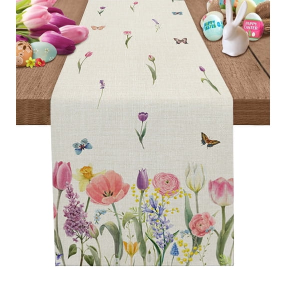 Chinese Style Ink Painting Table Flag Dizzy Mountain Art Table Runner Home Kitchen Living Room Holiday Party Tables ration