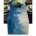 thumbnail image 1 of Chinese Style Landscape Painting Ink Painting Table Runner Home Wedding Table Mat Centerpieces Decoration Dining Long Tablecloth, 1 of 7