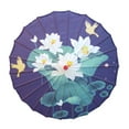thumbnail image 1 of Chinese Style Oiled Paper Umbrella Art Classical Dance Umbrella Decorative Ancient Dance Umbrella for Events Village Scenery Music Festivals Style E, 1 of 8