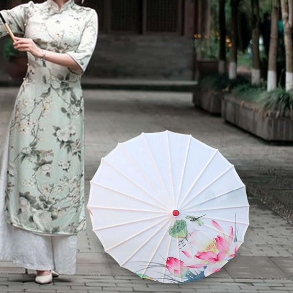 Chinese Style Oiled Paper Umbrella, Chinese Art Classical Dance Umbrella Decoration, Paper Parasol Ancient Dance Umbrella, for Costumes Events Style D