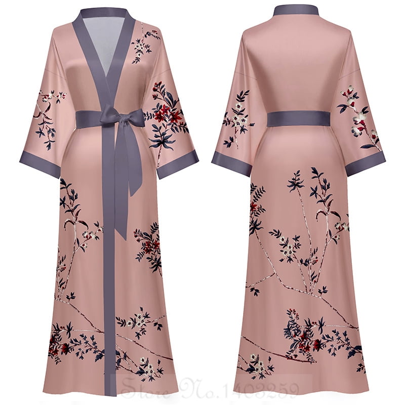 Sun Cute Pattern Print Women Long Robe