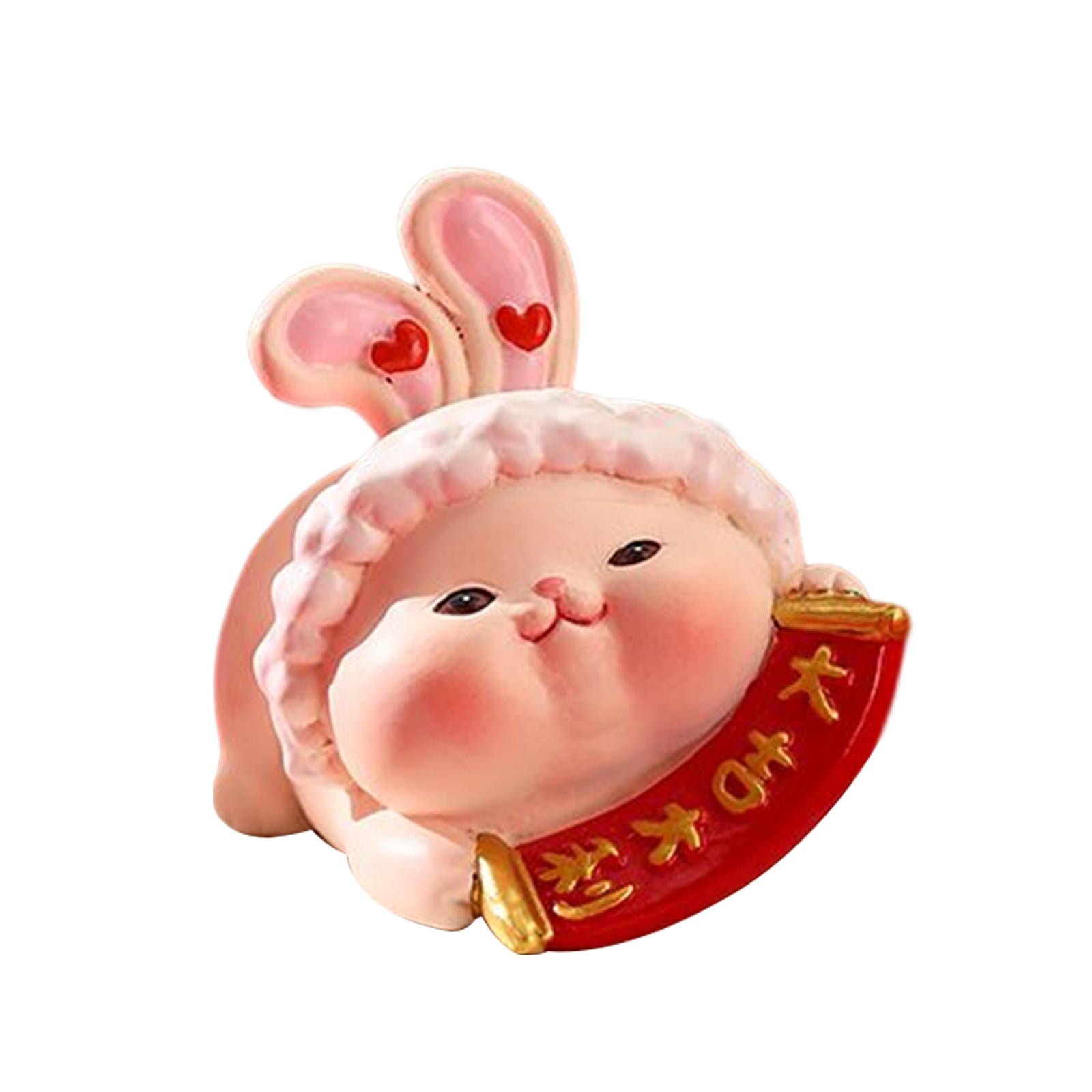 Chinese Style Rabbit Sculpture Miniature for Table Store Party Lantern ...
