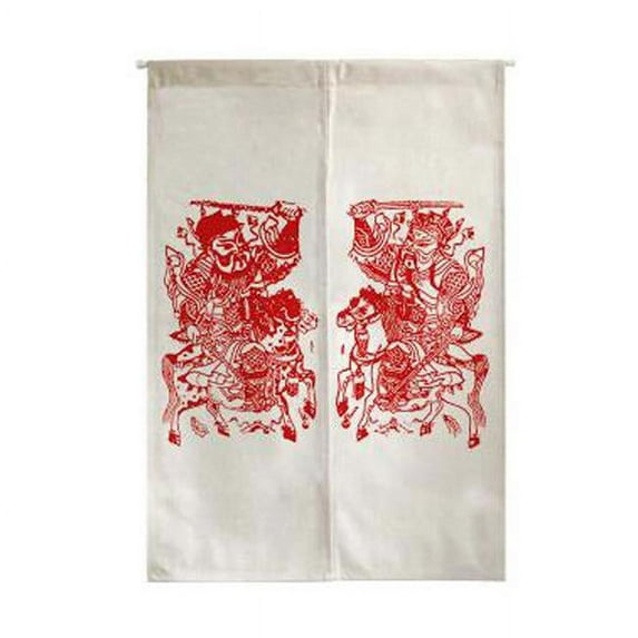 Chinese Style Short Half Curtain Living Room & Bedroom Valance, White